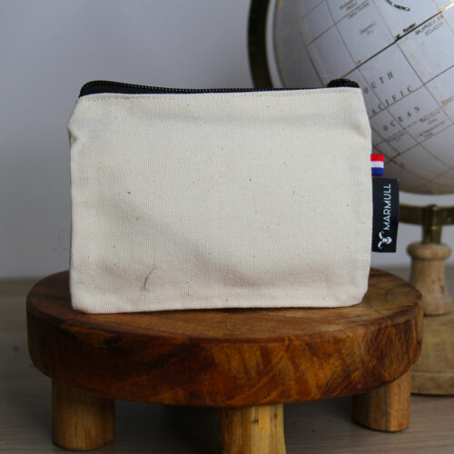 pochette marmull en coton blanc avec fermeture zip