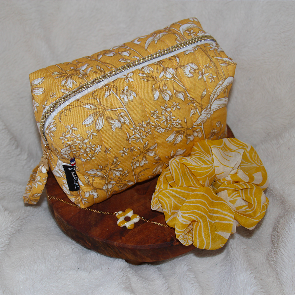 pack trousse bracelet chouchou jaune marmull