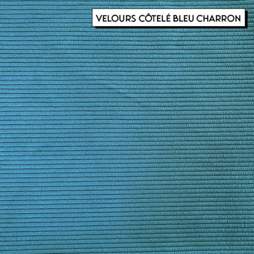 Marmull - Tissu - Velours côtelé bleu charron